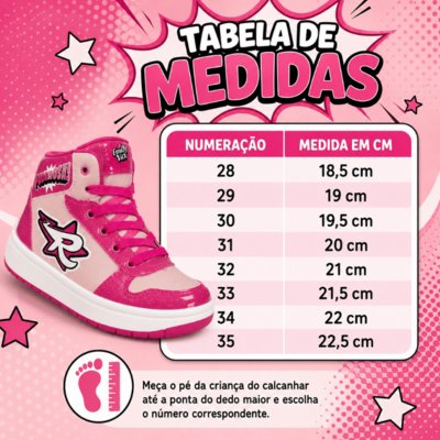 Botinha Infantil Poderosa Dos Rosa Emilly Vick