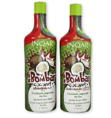 Kit Inoar Bombar Coconut Shampoo Condicionador 1 L. Menor preço em Kit Inoar Bombar Coconut Shampoo Condicionador 1 L.