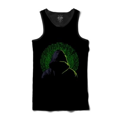 Menor preço em Camiseta Insane 10 Regata Hacker Binários Sublimada Preto Verde