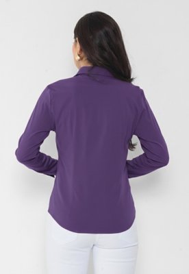 Camisa Intens Manga Longa Viscose Roxo