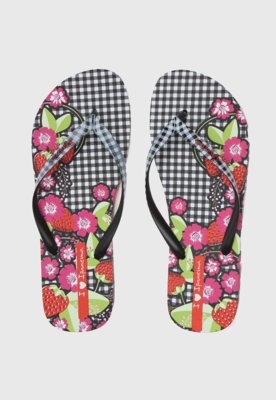 Chinelo floral 