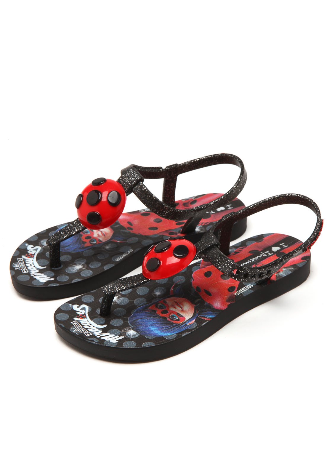 sandálias ladybug