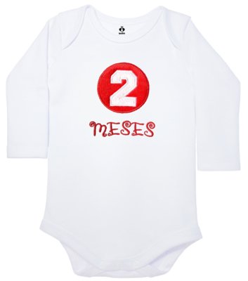 Body Bordado Manga Longa Isabb 2 Meses Branco Menor preço em Body Bordado Manga Longa Isabb 2 Meses Branco