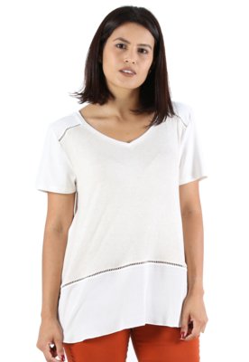 T-Shirt It's & Co Renne Off-White Menor preço em T-Shirt It's & Co Renne Off-White
