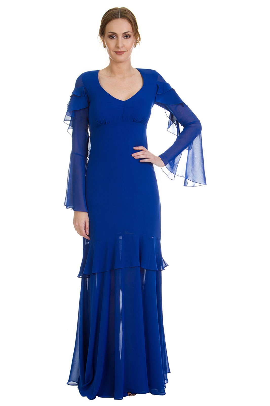 vestido de musseline azul