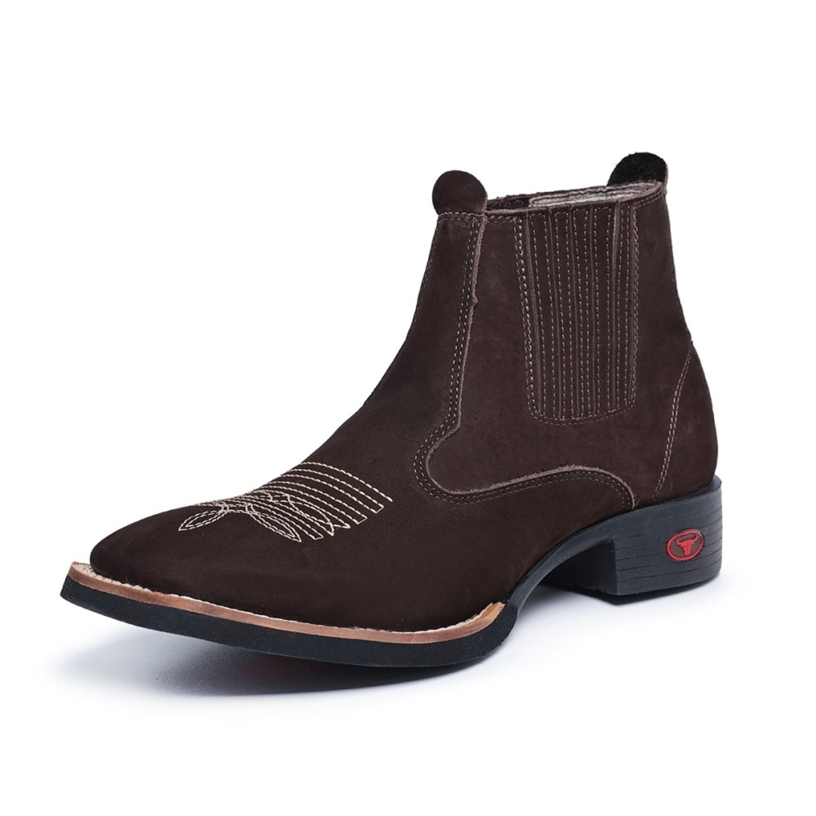 Bota masculina cano curto country sale bico quadrado