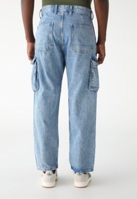 Calça Jeans Jack & Jones Cargo Azul