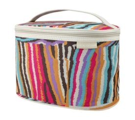 Menor preço em Necessaire Frasqueira Estampada Tam. G Jacki Design Miss Douce Bege Listrado