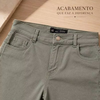 Calça Reta Moda Plus Size Jeans Loka