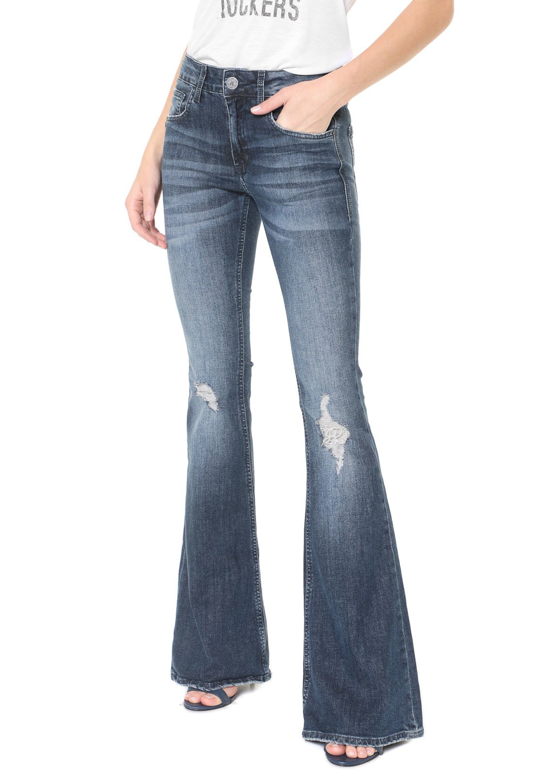 Calça jeans flare cheap john john