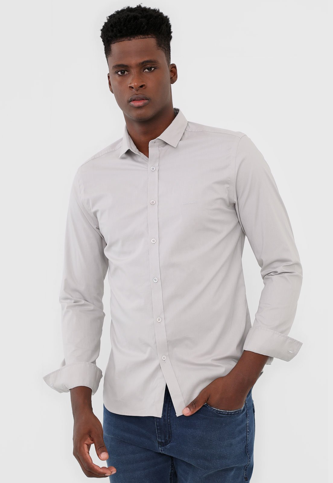 Camisa John John Slim New Cinza