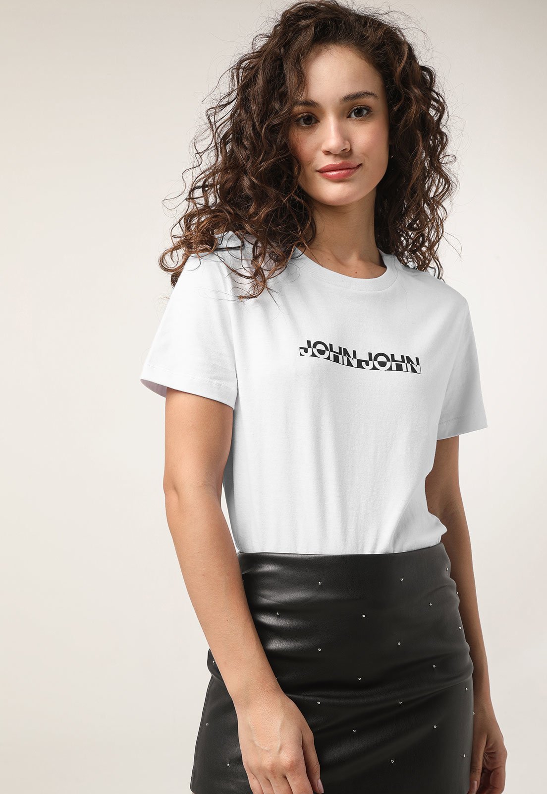 Camiseta Cropped John John Key Branca - Compre Agora