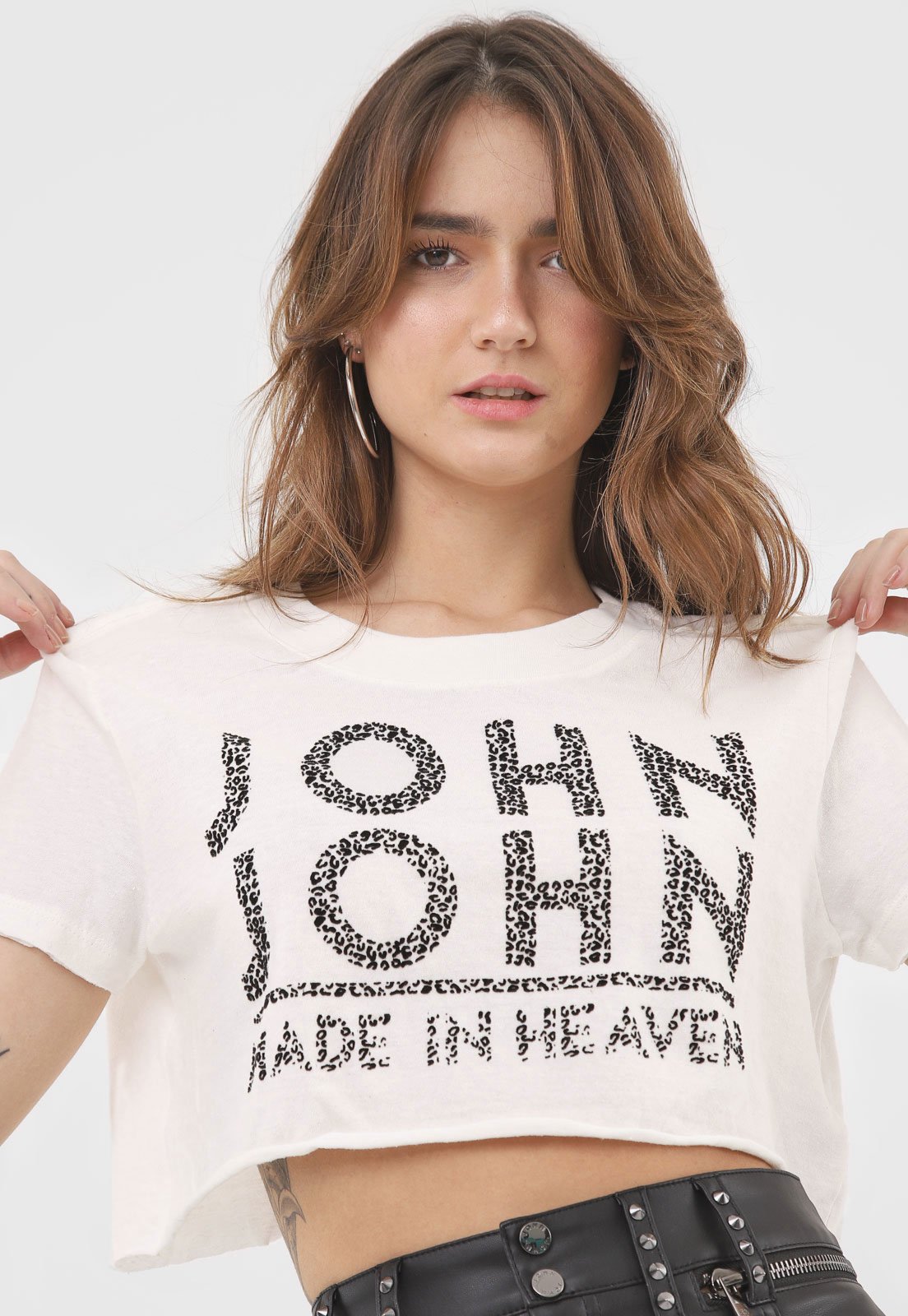 Camiseta John John Básica Feminina - Off White