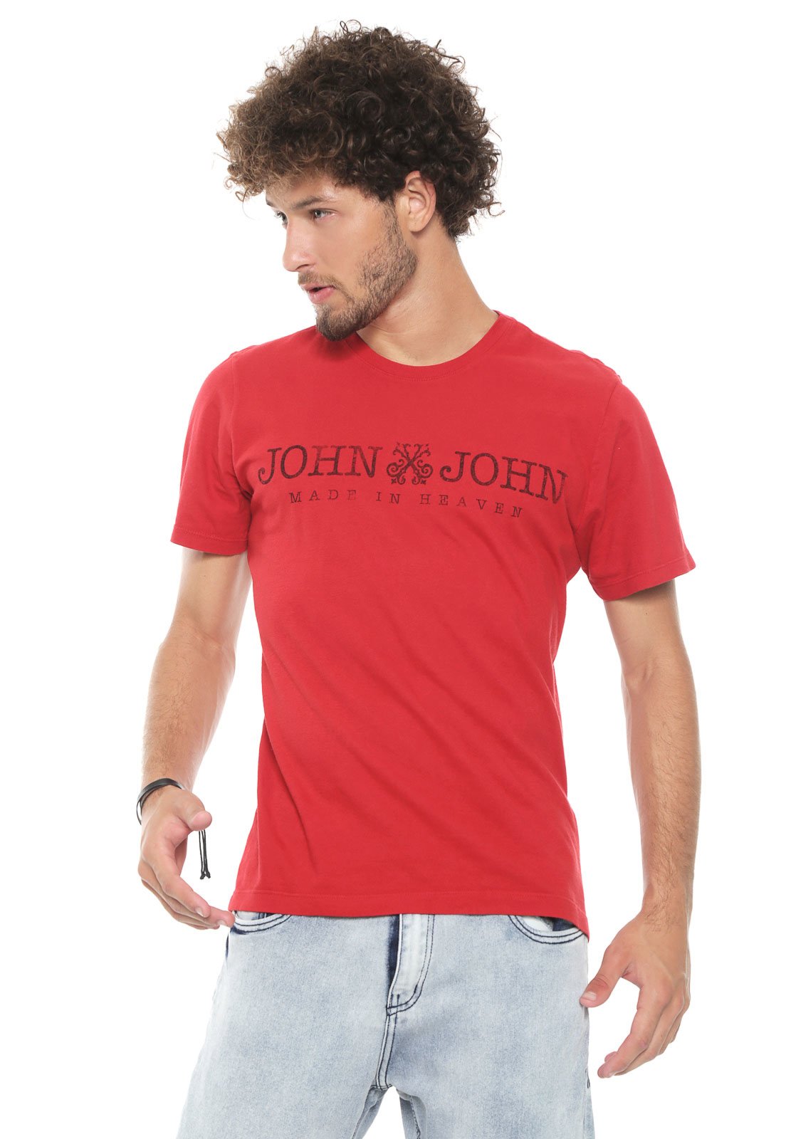 Camiseta Regular Fit Line John Vermelha John John Masculina - Camiseta  Regular Fit Line John Vermelha John John Masculina - JOHN JOHN MASC