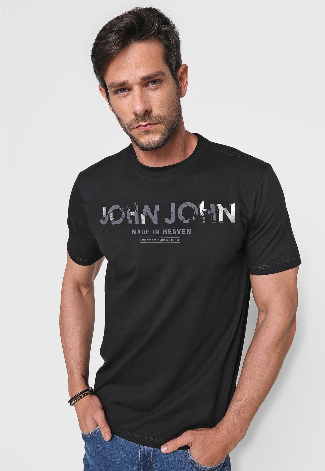 Camiseta John John Broken Preta - Compre Agora