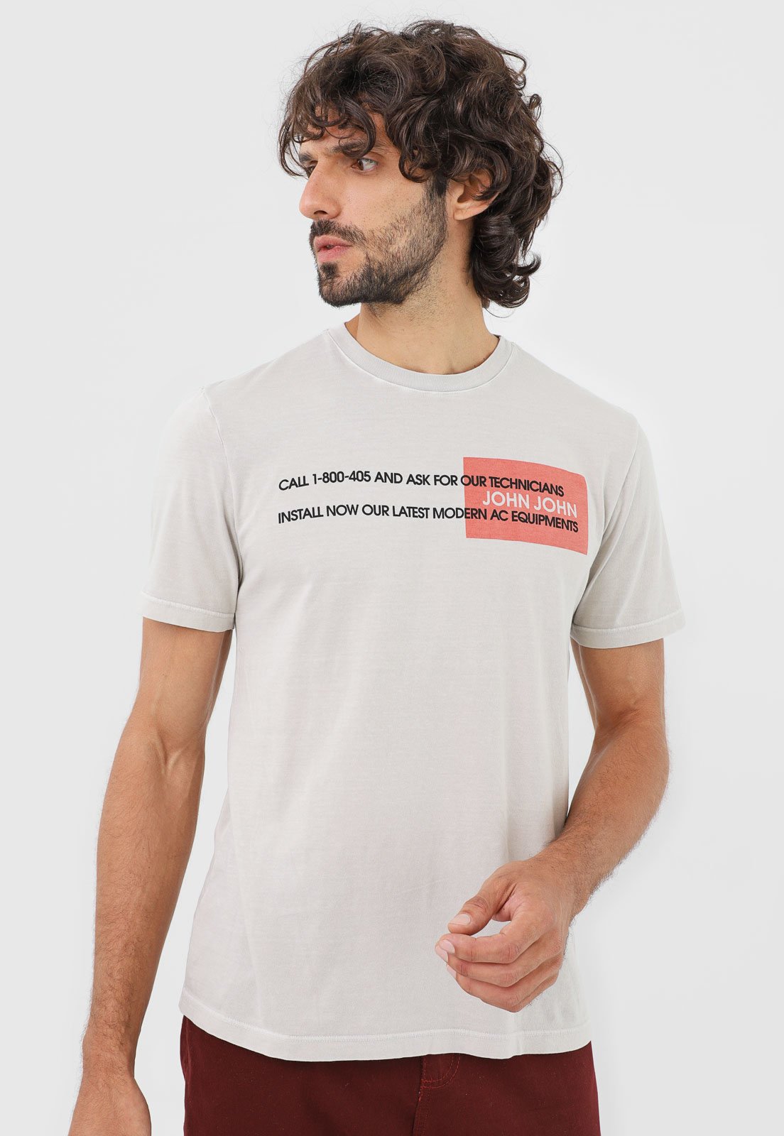 Camiseta John John Casual Cinza - Compre Agora