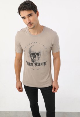 Camiseta John John Caveira Marrom - Compre Agora