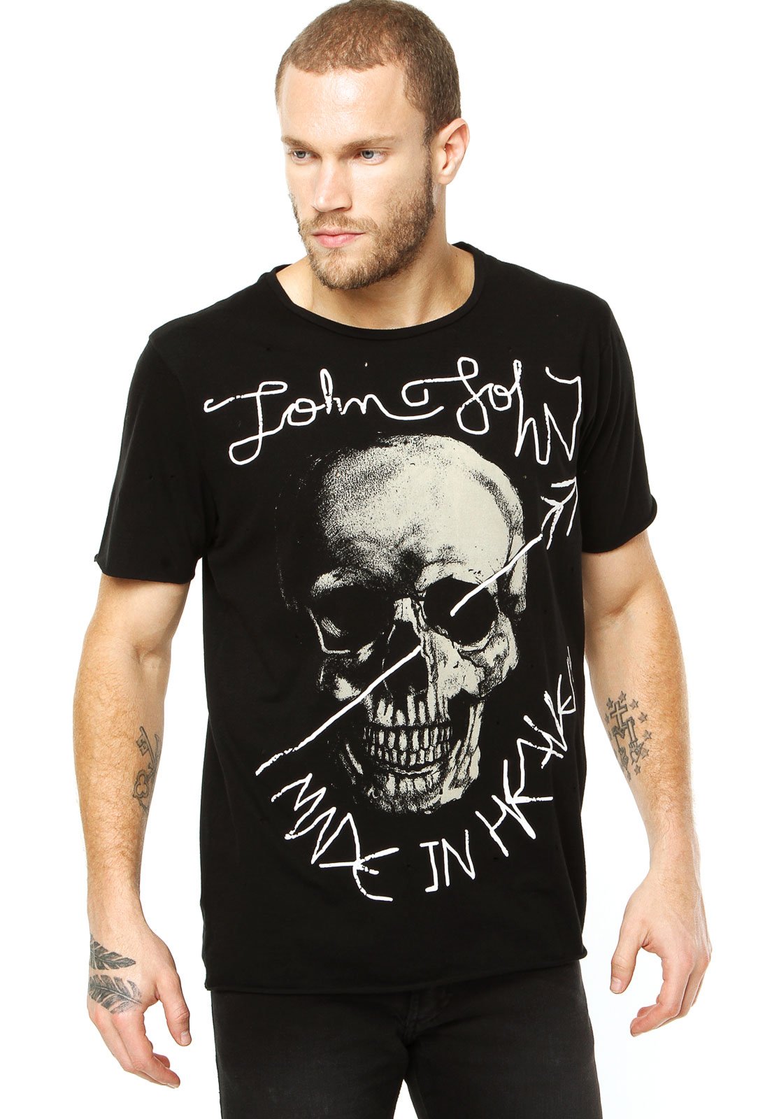 Tshirt John John Caveira | Camiseta Masculina John John Usado 27263184 |  enjoei