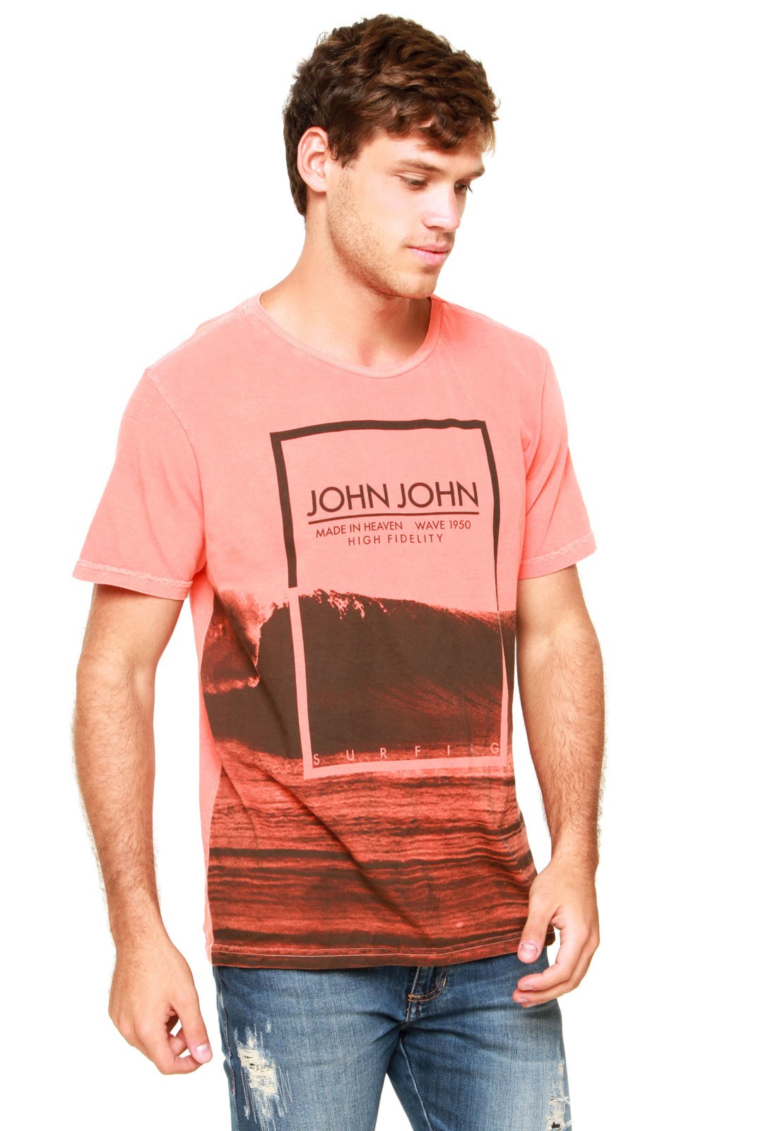 Camiseta John John Reta Estampada Preta - Compre Agora
