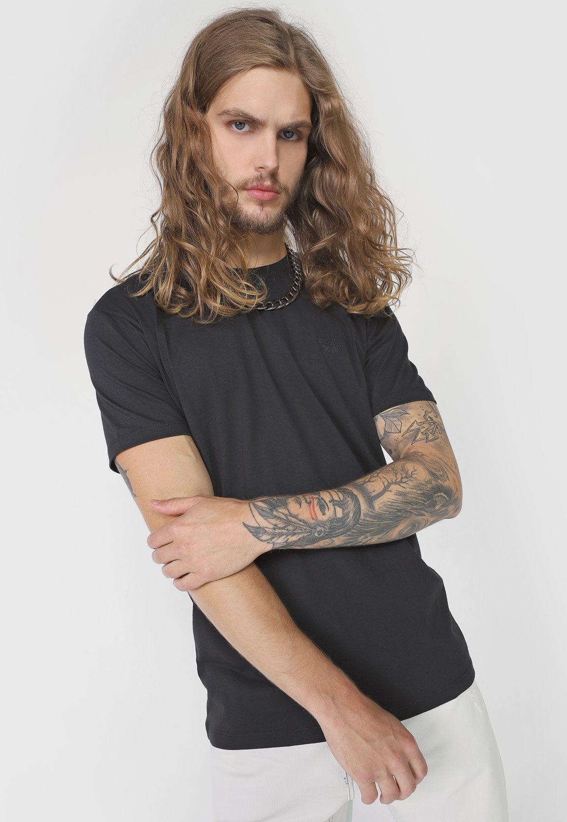 Camiseta John John Flame Transfer Preta