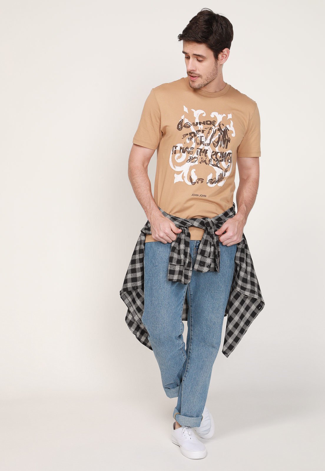 Camiseta John John Made In Heaven Bege - Faz a Boa!