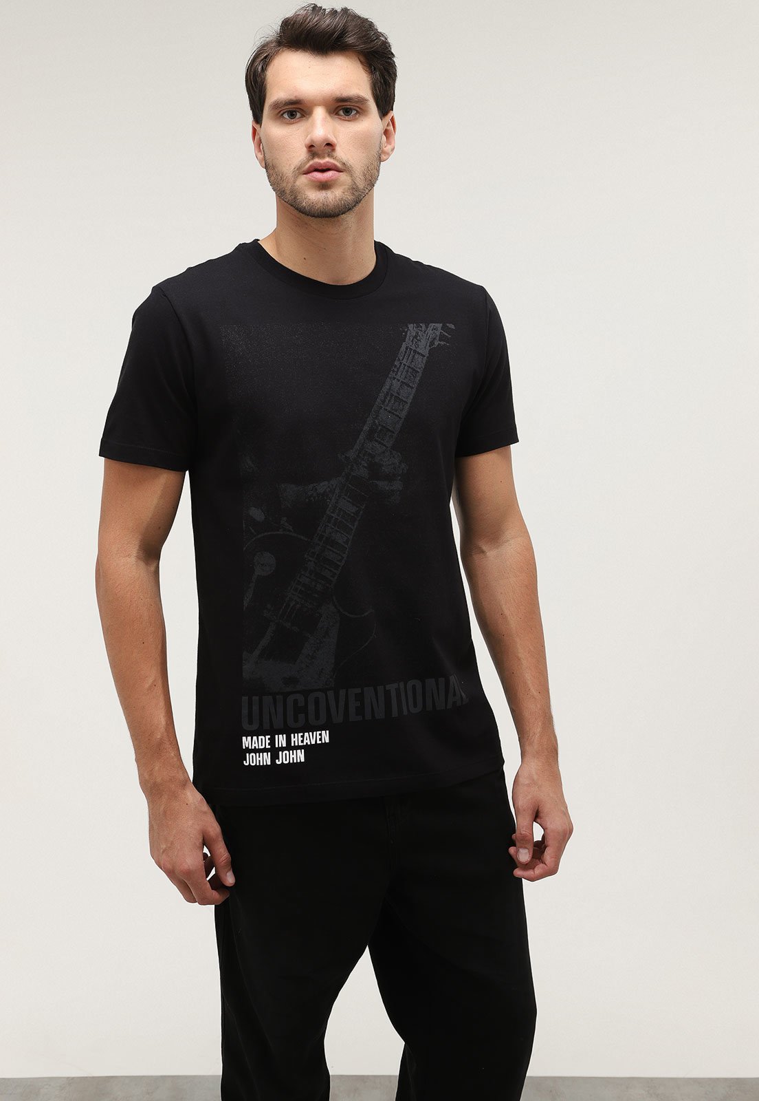 Camiseta John John Guitarra Preta