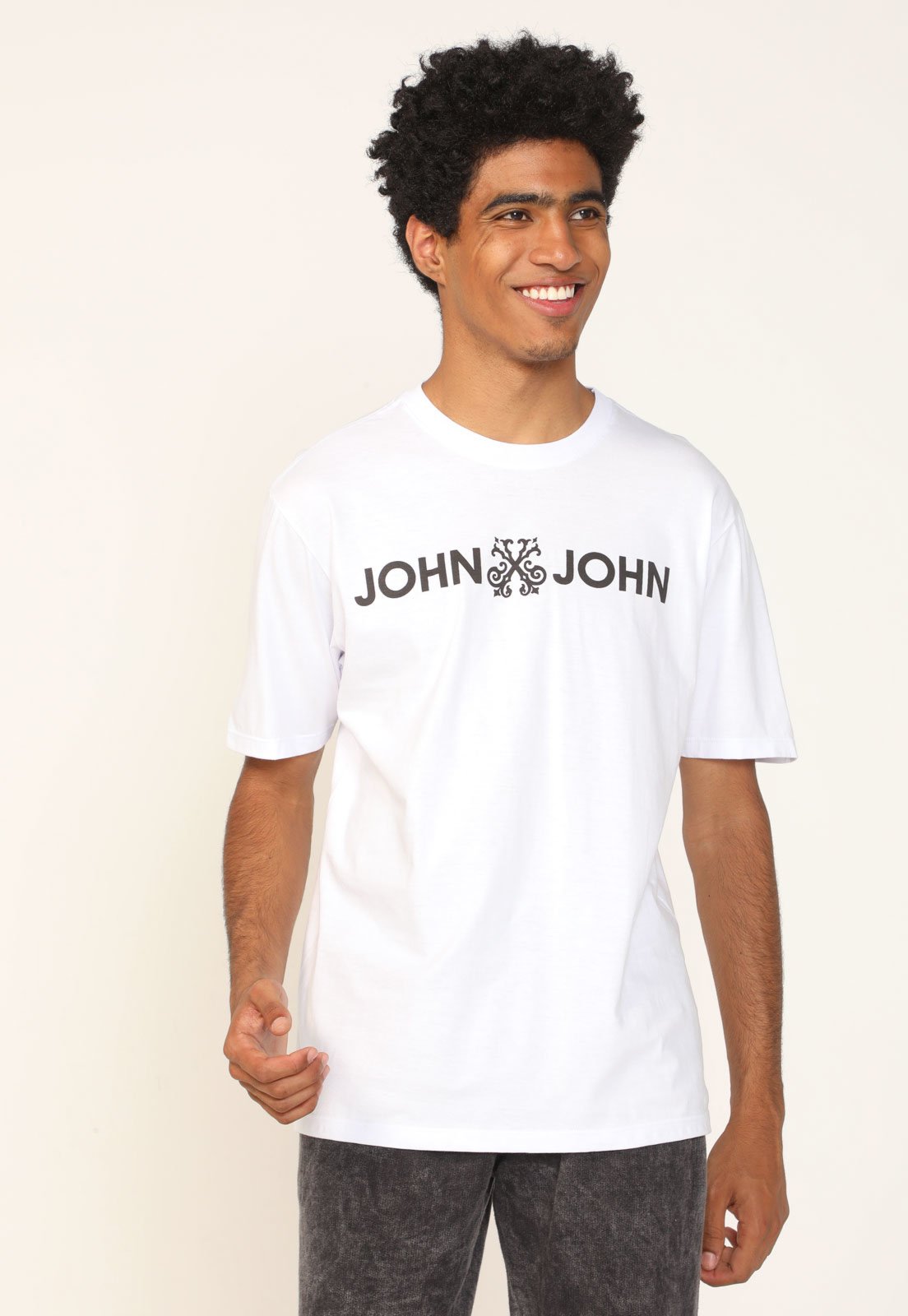 Camiseta John John Masculina Regular City Branca