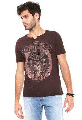 Camiseta John John Logo Vinho - Compre Agora