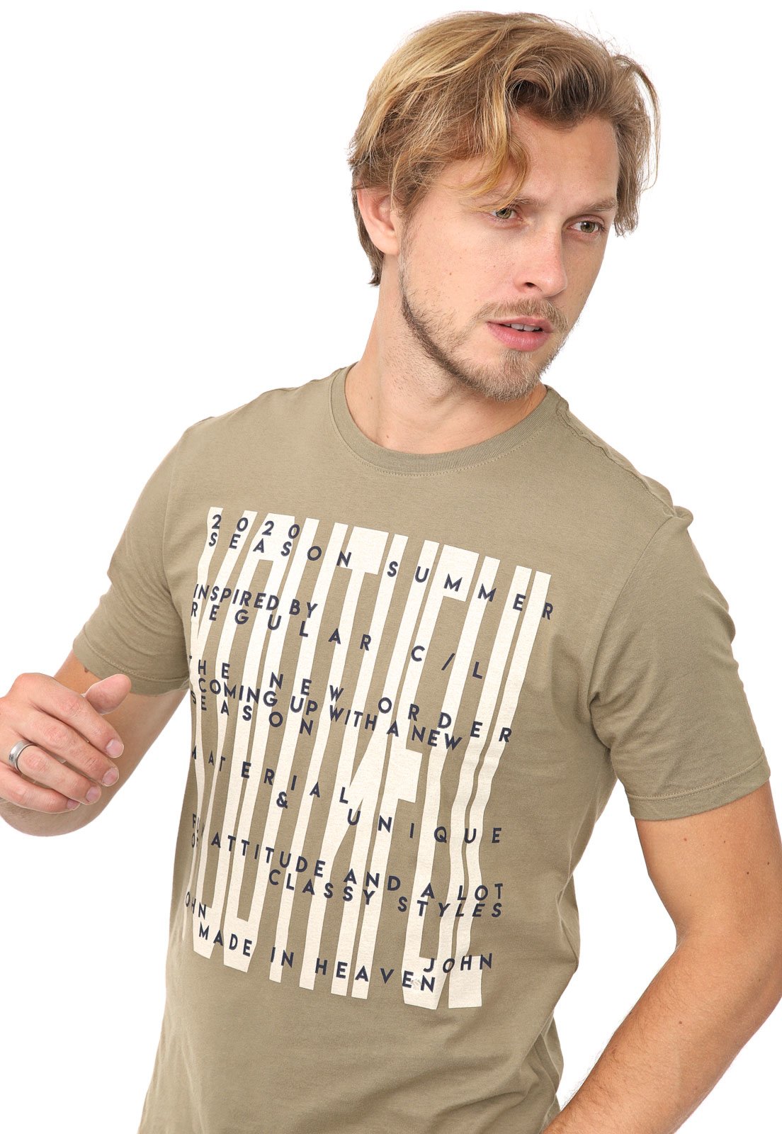 Camiseta John John Lettering Verde - Compre Agora