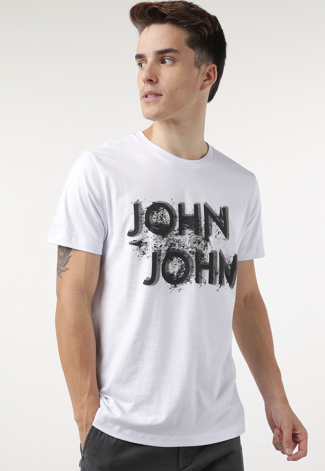 Camiseta John John Logo Branca
