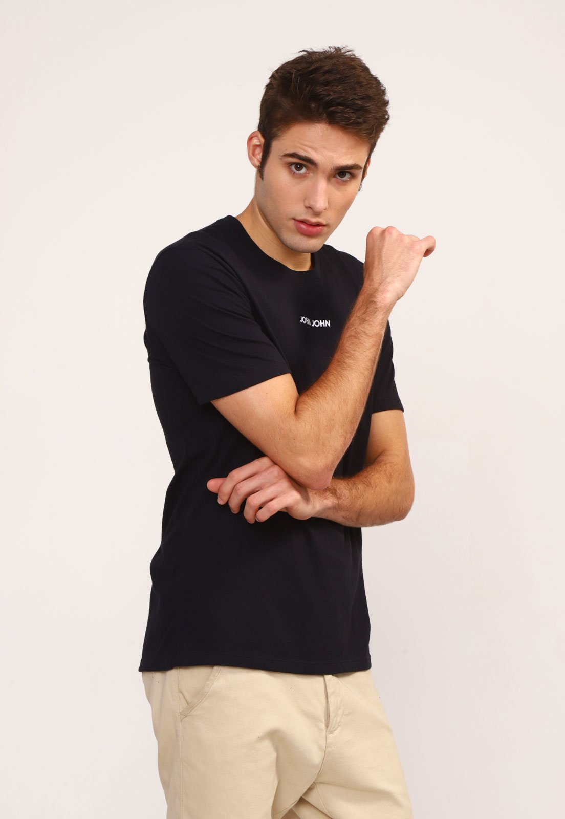 CAMISETA JOHN JOHN BASIC LOGO MASCULINA PRETO - Mystore Fashion Man