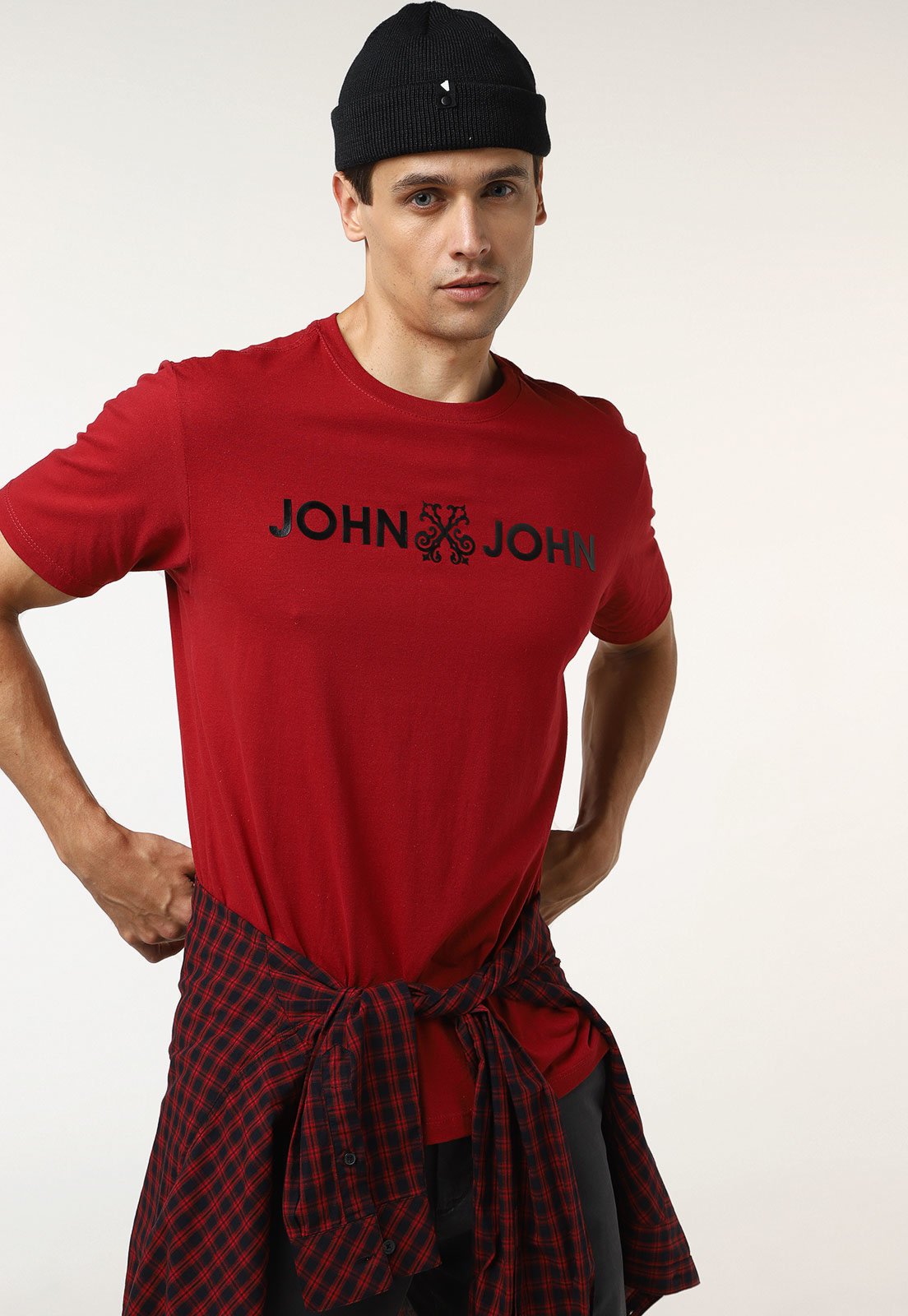 Camiseta John John Logo Vinho - Compre Agora