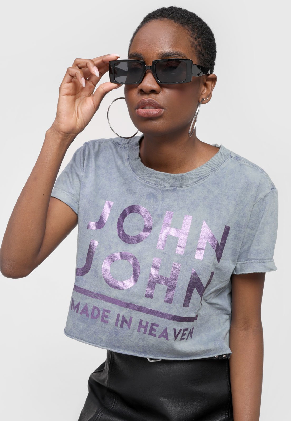 Camiseta John John Cropped Made In Heave Feminina