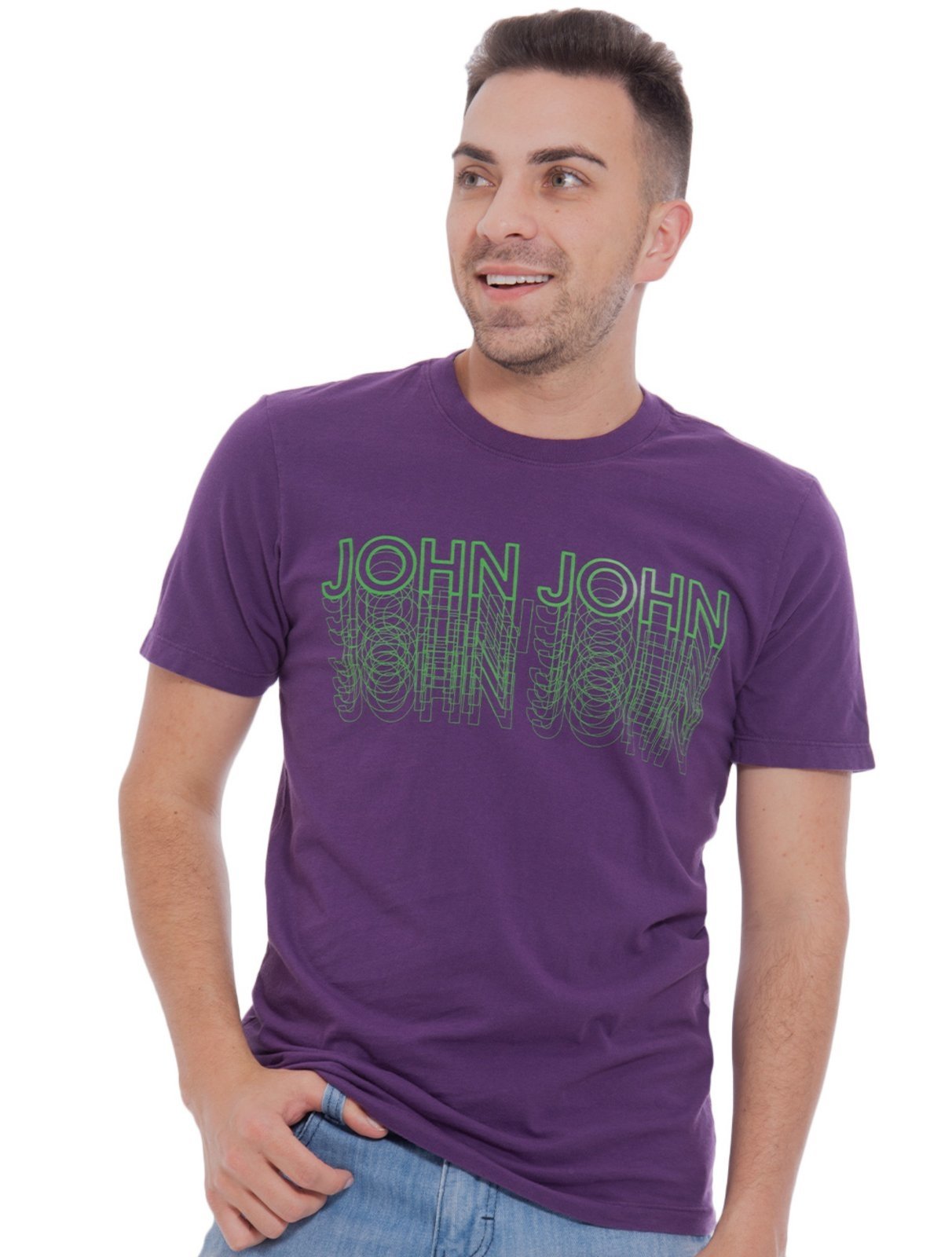 Camiseta John John Masculina Regular JJ Made In Heaven Roxa