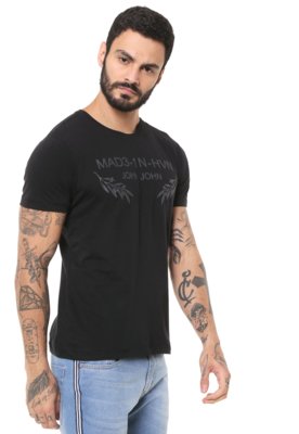 Camiseta John John Rg Made In Preta Menor preço em Camiseta John John Rg Made In Preta