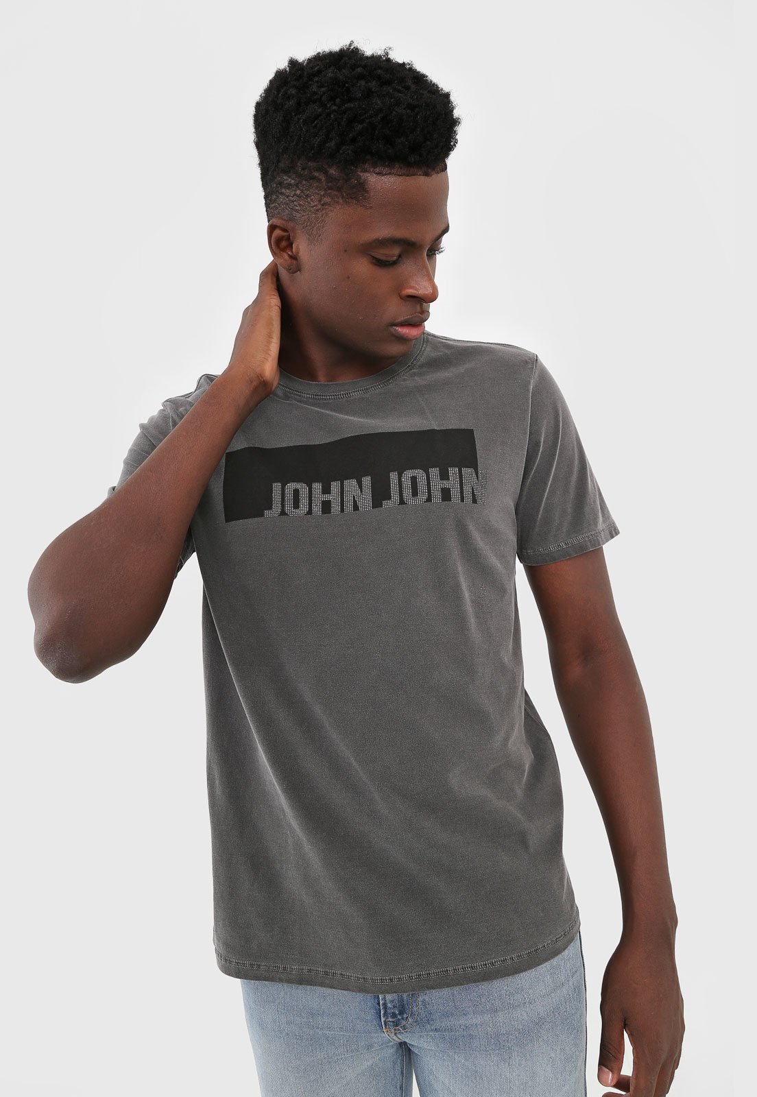 Camiseta John John Tag Cinza - Compre Agora