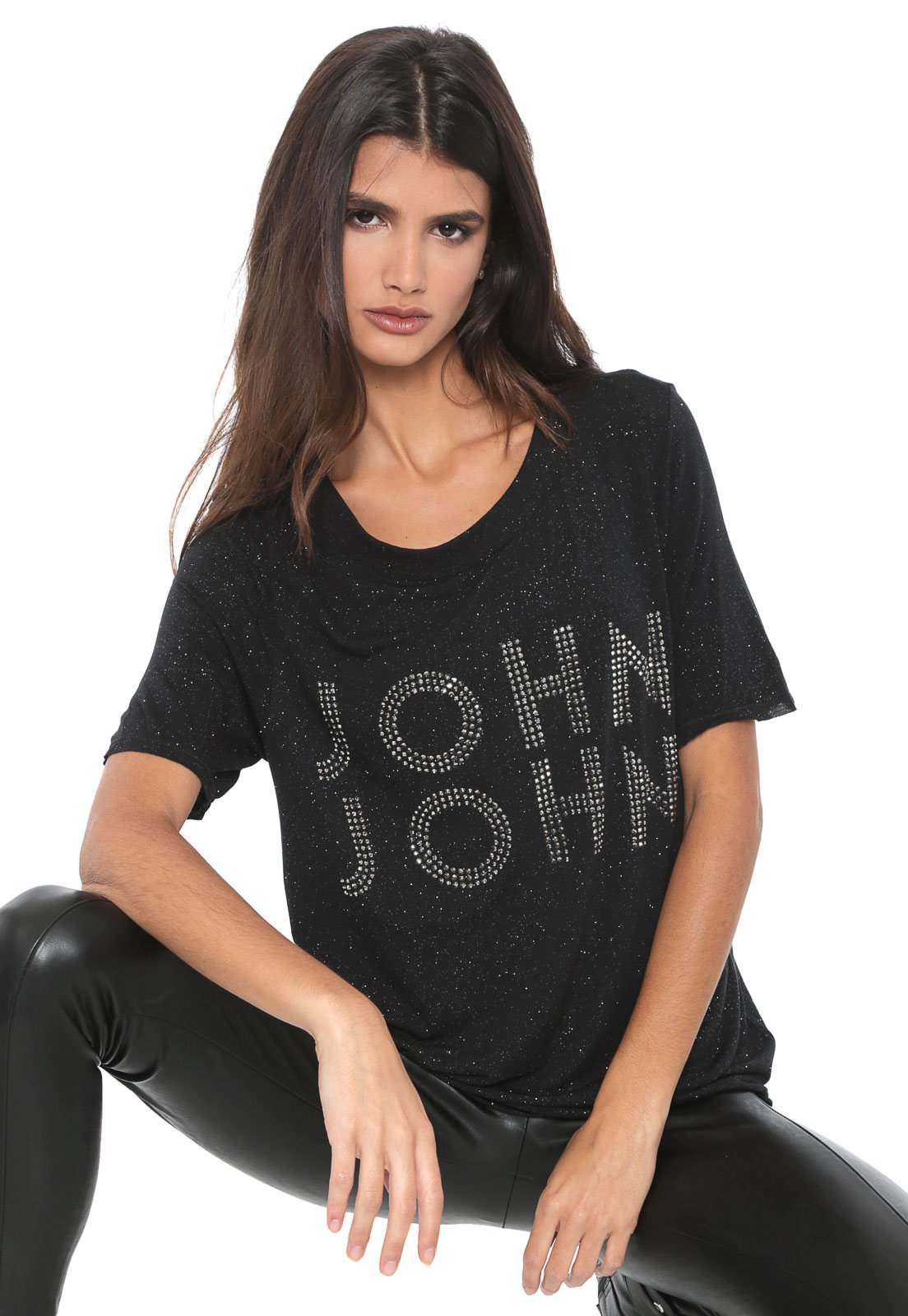 Camiseta John John. Preta.. Tamanho G, Camiseta Masculina John-John Usado  29587051