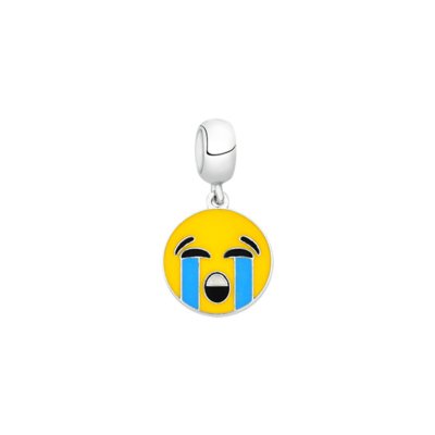 Menor preço em Berloque Joia em Casa Emoji Chorando Prata