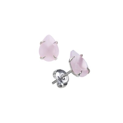 Brinco Joia em Casa Zircônia Rosa Leitosa Gota 6x8mm Prata Menor preço em Brinco Joia em Casa Zircônia Rosa Leitosa Gota 6x8mm Prata