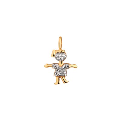 Pingente Joia em Casa Menina Pequeno Dourado Menor preço em Pingente Joia em Casa Menina Pequeno Dourado