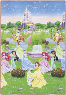 Tapete Jolitex Disney Princesas Verde Menor preço em Tapete Jolitex Disney Princesas Verde