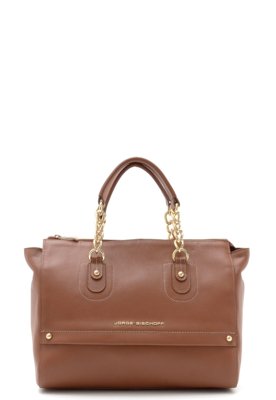 Bolsa Couro Jorge Bischoff Corrente Marrom Menor preço em Bolsa Couro Jorge Bischoff Corrente Marrom