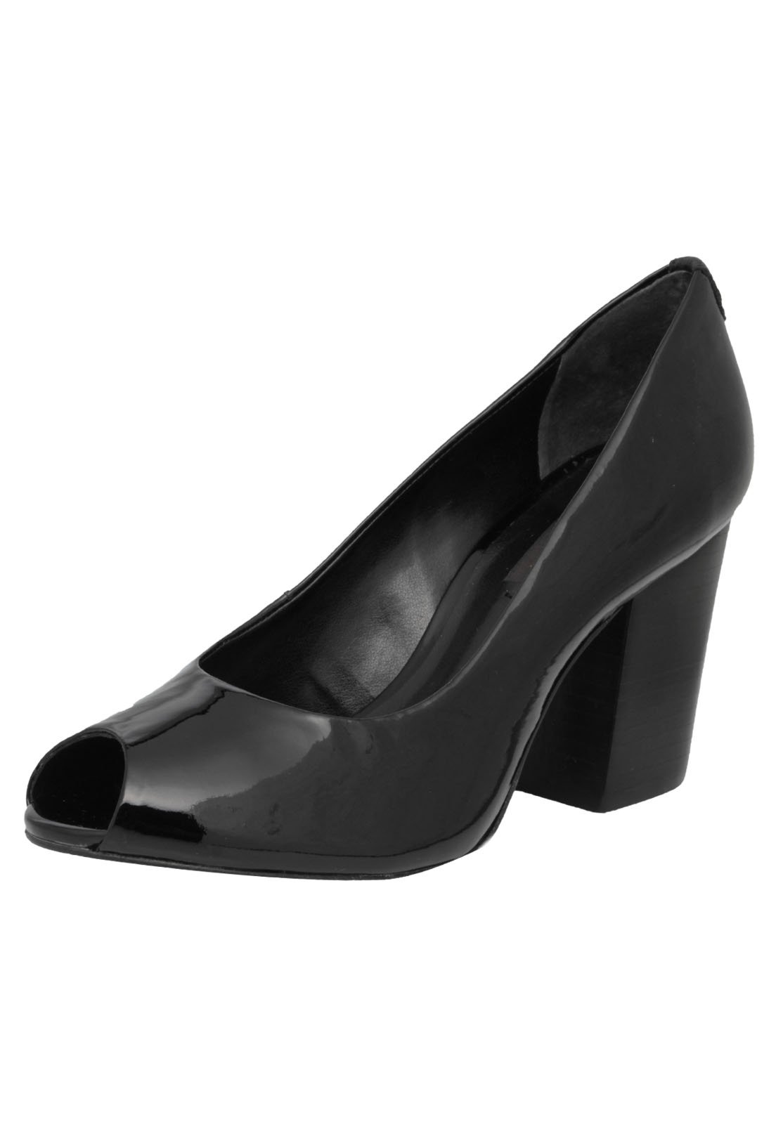 Peep toe 2024 salto quadrado