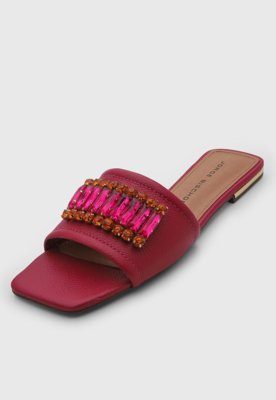 Rasteira Feminina Jorge Bischoff Couro Rosa