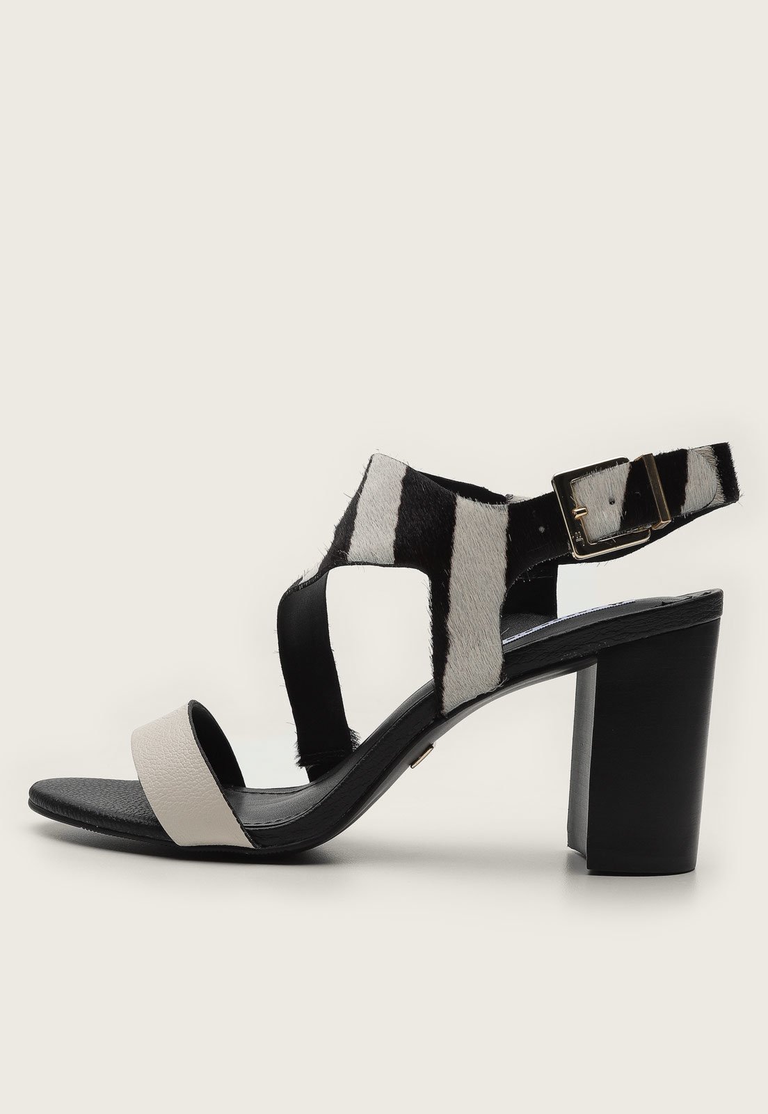 Sandália Dafiti Shoes Zebra Preta - Compre Agora