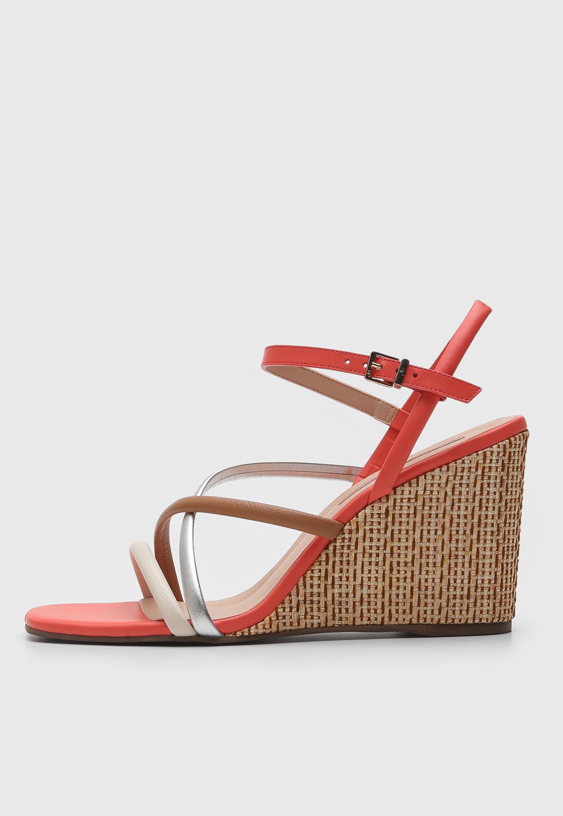 Sandalia sales anabela coral