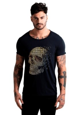 Camiseta Joss Corte a Fio Seres Preta Menor preço em Camiseta Joss Corte a Fio Seres Preta