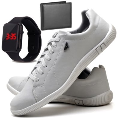 sapato de led branco
