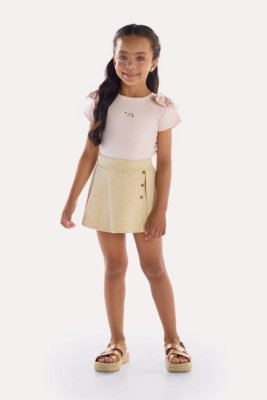 Blusa Infantil Texturizada Rosa