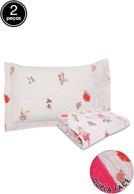 Cobre Leito E Colcha 2pçs Kacyumara Solteiro Innovi Celine 160 Fios Floral Menor preço em Cobre Leito E Colcha 2pçs Kacyumara Solteiro Innovi Celine 160 Fios Floral